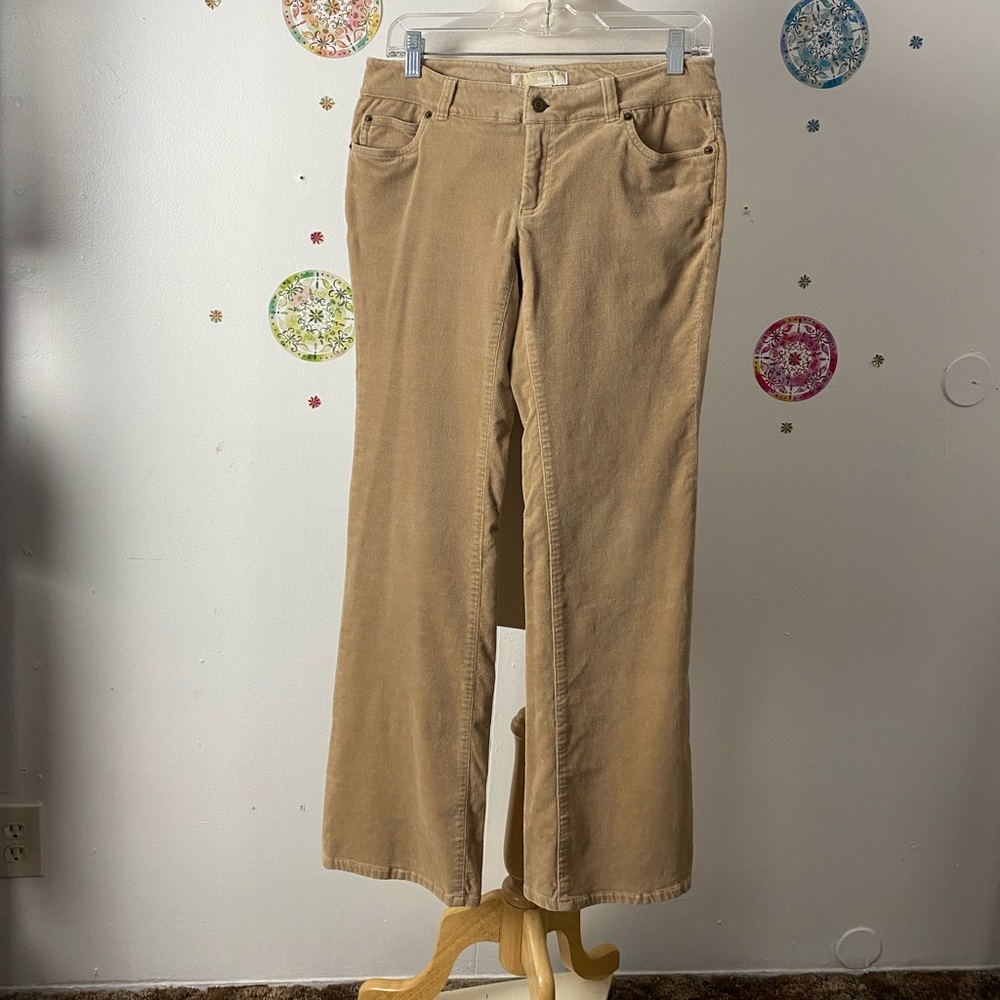 Offer Michael Michael Kors tan soft corduroy boot cut jeans size 4